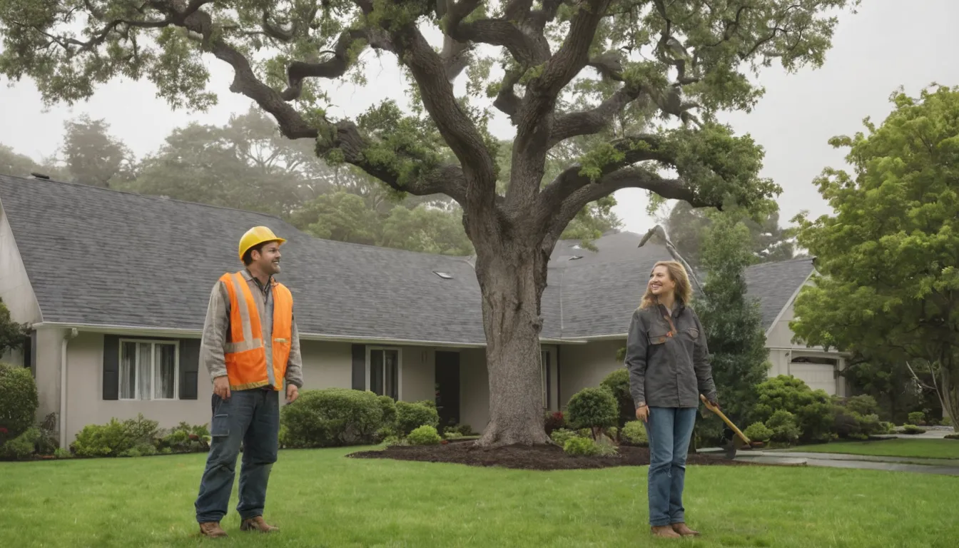 Homeowner talking with a local tree provider in the St. Paul area